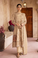 AZ-216 | 4PC Unstitched Suit Embroidered Chikankari Lawn Azal By Johra