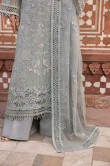 D-05 Ashen | 3PC Unstitched Suit Luxury Chiffon Dilkash By Lavish Premium