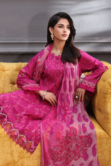 3-PC Charizma Combination Lawn Shirt with Printed Chiffon Dupatta CCS4-08