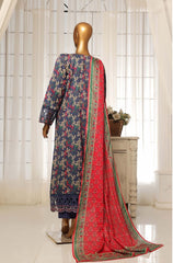 Stitched 3-PC Festive Embroidered Lawn Collection By SADABAHAR - D-07