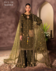 3-PC Unstitched Luxury Viscose Noor E Fajar Dehleez By Raeesa Premium | Mahra