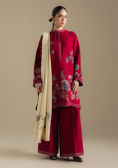 3-PC Unstitched Embroidered Plain Khaddar Coco By Zara Shahjahan | BERRY-3B