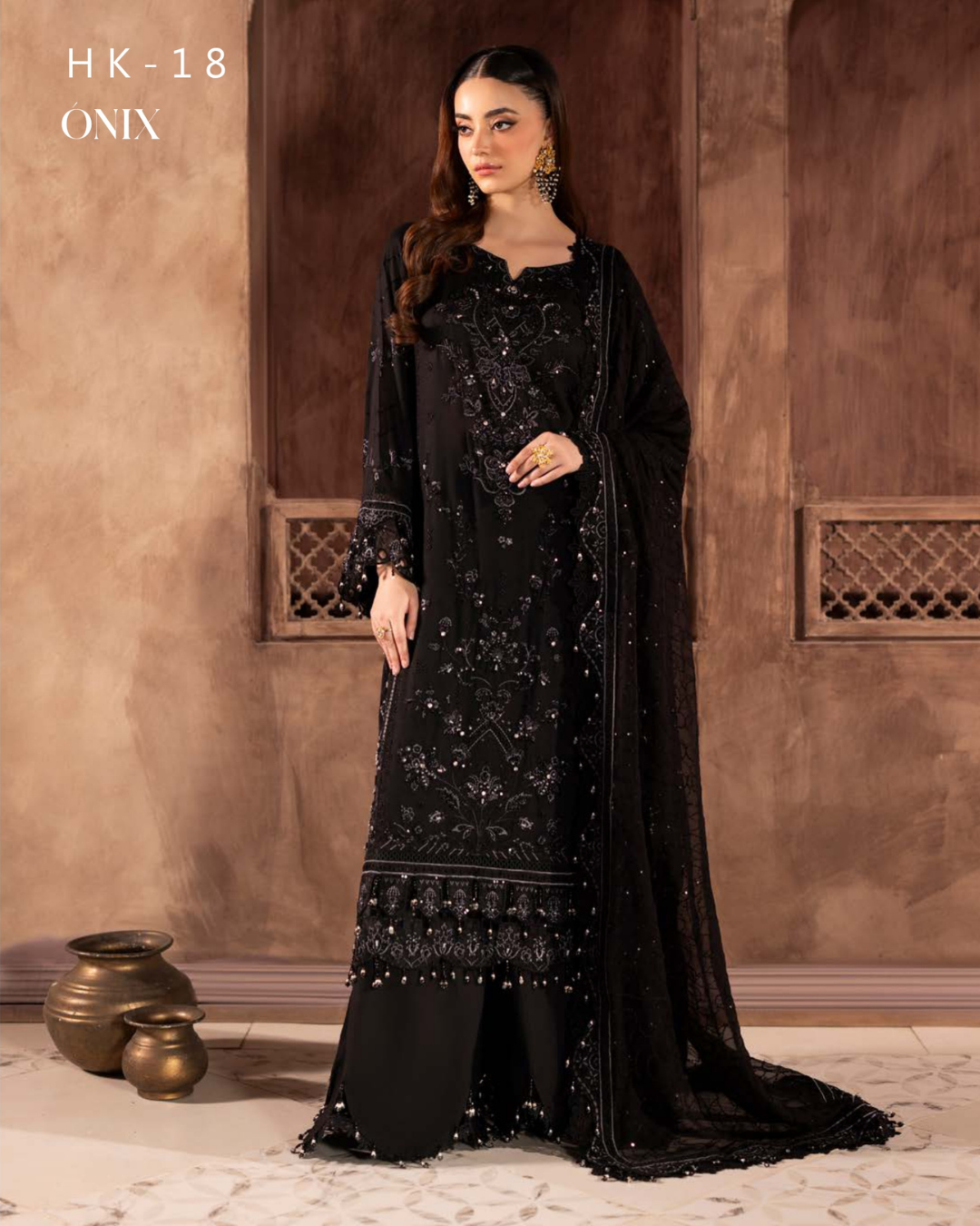 3-PC Unstitched Luxury Karandi Collection Kimora By Raeesa Premium | Onix