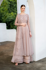 3-PC Unstitched Embroidered Net Chinon Chiffon By Iznik | CC-71