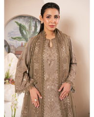 3-PC Unstitched Embroidered Swiss Voil By Johra | JS - 17