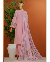 3-PC Unstitched Digital Print Embroidered Muse By Hztextiles | SSE - 105