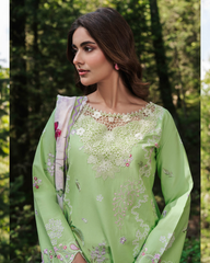 3-PC Unstitched Embroidered Lawn Silent Pine Tale By Afsanah | AL-107