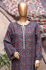 3-PC Stitched Exclusive Printed Khaddar By Bin Saeed | WK-2389