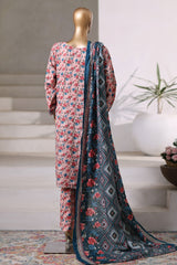 3-PC Stitched Exclusive Printed Khaddar By Bin Saeed | WK-2390