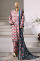 3-PC Stitched Exclusive Printed Khaddar By Bin Saeed | WK-2390