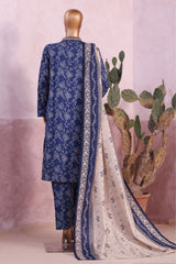 3-PC Stitched Exclusive Printed Khaddar By Bin Saeed | WK-2391