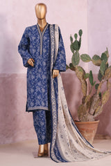 3-PC Stitched Exclusive Printed Khaddar By Bin Saeed | WK-2391