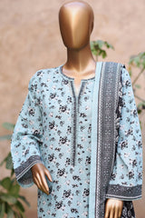 3-PC Stitched Exclusive Printed Khaddar By Bin Saeed | WK-2392