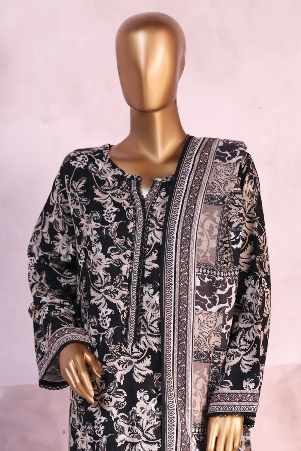 3-PC Stitched Exclusive Printed Khaddar By Bin Saeed | WK-2394