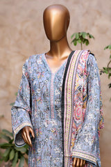 3-PC Stitched Exclusive Printed Khaddar By Bin Saeed | WK-2395