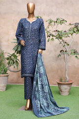 3-PC Stitched Exclusive Printed Khaddar By Bin Saeed | WK-2396