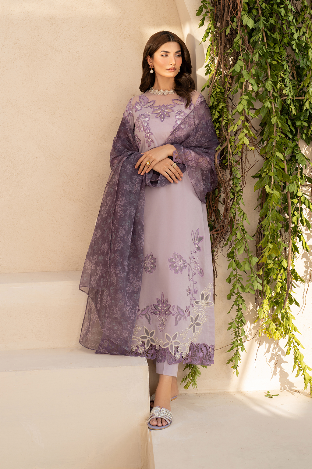 Unstitched 3-PC Embroidered Festive Lawn Eid Edit By Iznik EFL-01