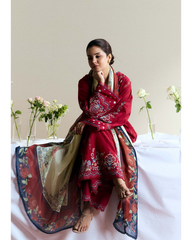 3-PC Unstitched Embroidered Lawn Coco By Zara Shahjahan | ALBA-D8