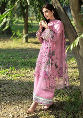 3-PC Unstitched DIgital Printed Chikankari Lawn By Elaf Premium | ERC-3A