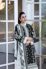 PR-963 | 3PC Unstitched Embroidered Lawn Prime By Johra