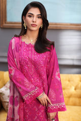 3-PC Charizma Combination Lawn Shirt with Printed Chiffon Dupatta CCS4-08