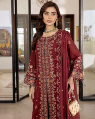 3-PC Unstitched Embroidered Kimora Luxury Formals By Raeesa Premium | HS-31