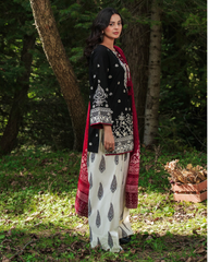 3-PC Unstitched Embroidered Lawn Silent Pine Tale By Afsanah | AL-108