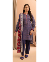 3-PC unstitched Printed Lawn By Zellbury | 0246