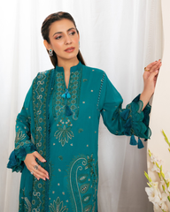 3-PC Unstitched Embroidered Swiss Voil By Johra | JS - 18