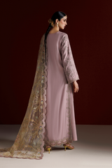 3Pc Embroidered Chiffon Unstitched Suit By Iznik