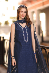 3-PC Unstitched Embroidered Lawn Noor By Saadia Asad | D6 - A