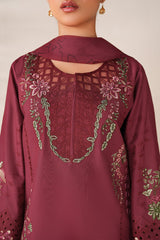 3-PC Unstitched Embroidered Exclusive Lawn By Iznik | UE-610