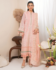 3-PC Unstitched Embroidered Swiss Voil By Johra | JS - 19