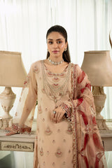 3-PC Unstitched Embroidered Suit Dehleez By Raeesa Premium | Dl 1037
