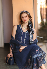 3-PC Unstitched Embroidered Lawn Noor By Saadia Asad | D6 - A