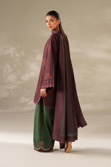 3-PC Unstitched Embroidered Slub Khaddar By Iznik | UE-562