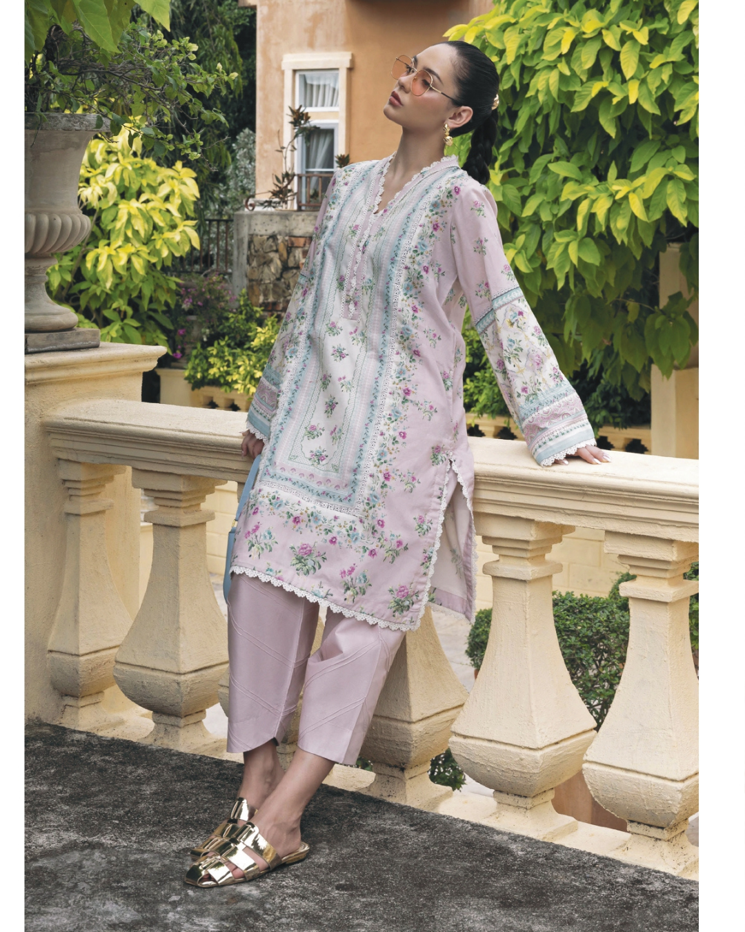 2-PC Stitched Printed Lawn Ready To Wear By Elaf Premium | EPV-1B