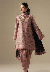3-PC Unstitched Embroidered Plain Khaddar Coco By Zara Shahjahan | CORAL-4A