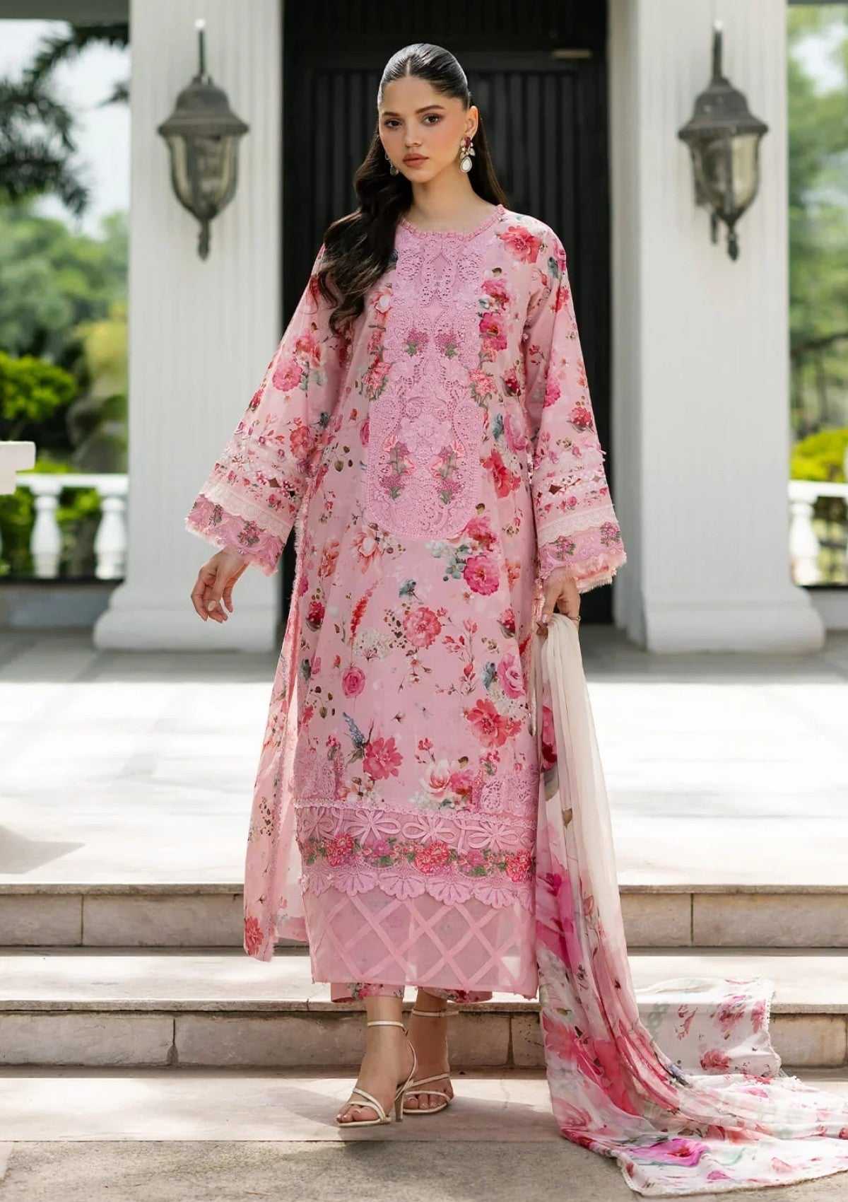 3-PC Unstitched Digital Printed Lawn Signature By Elaf | MIRA