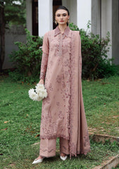 3-PC Unstitched Linen Embroidered Qline By Qalamkar | VEIL