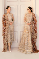 3-PC Unstitched Embroidered Chiffon By Baroque | CH11-03
