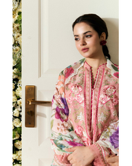 3-PC Unstitched Embroidered Lawn Coco By Zara Shahjahan | SABLE-D9