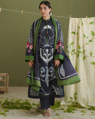 3-PC Unstitched Digital Prints Coco By Zara Shahjahan | Gece-5B