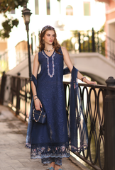 3-PC Unstitched Embroidered Lawn Noor By Saadia Asad | D6 - A