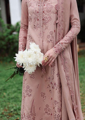 3-PC Unstitched Linen Embroidered Qline By Qalamkar | VEIL