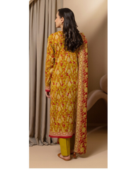 3-PC unstitched Printed Lawn By Zellbury | 0247