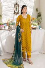 MD-810 | 4PC Unstitched Suit Embroidered Chikankari Lawn Mode By Johra