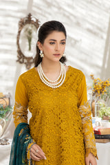 MD-810 | 4PC Unstitched Suit Embroidered Chikankari Lawn Mode By Johra