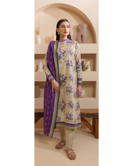 3-PC unstitched Printed Lawn By Zellbury | 0248