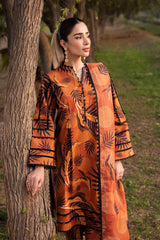 AF-PL-6013-MARIGOLD | 3PC Unstitched Lawn Digital Print Sheen By Alizeh